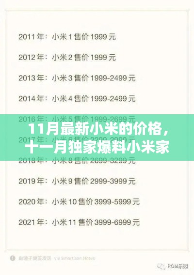 十一月獨(dú)家爆料，全新小米家族價(jià)格表，預(yù)算之內(nèi)驚喜不斷！