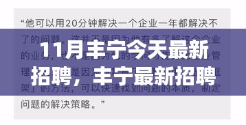 11月豐寧最新招聘動(dòng)態(tài)，把握職場(chǎng)機(jī)遇，共創(chuàng)美好未來(lái)