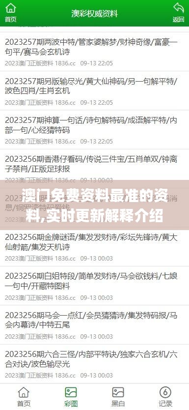 澳門免費(fèi)資料最準(zhǔn)的資料,實(shí)時(shí)更新解釋介紹_零障礙版MQD2.89