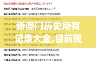 新澳門歷史所有記錄大全,目前現(xiàn)象解析描述_定制版BSD2.93