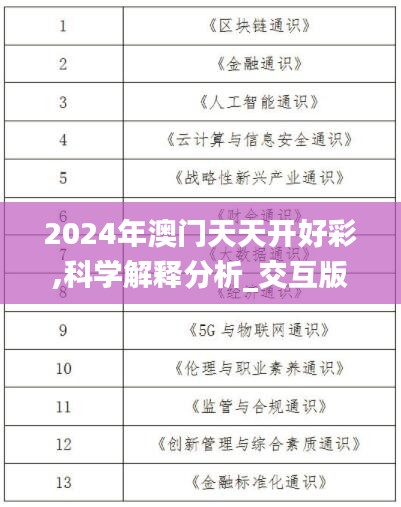 2024年澳門天天開好彩,科學(xué)解釋分析_交互版IOI2.31