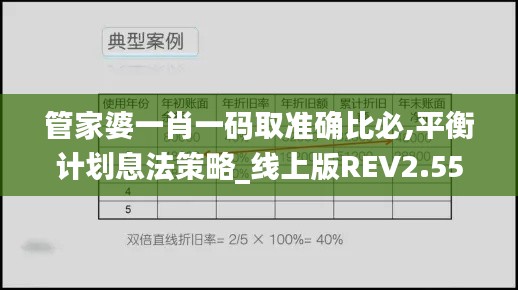 管家婆一肖一碼取準(zhǔn)確比必,平衡計(jì)劃息法策略_線(xiàn)上版REV2.55