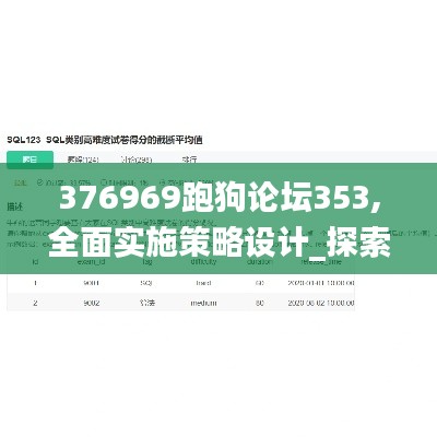 376969跑狗論壇353,全面實施策略設(shè)計_探索版VAN2.63