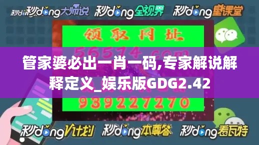 管家婆必出一肖一碼,專家解說(shuō)解釋定義_娛樂(lè)版GDG2.42