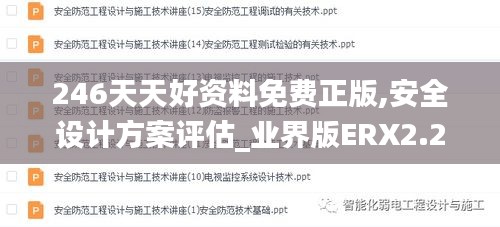 246天天好資料免費(fèi)正版,安全設(shè)計(jì)方案評(píng)估_業(yè)界版ERX2.25