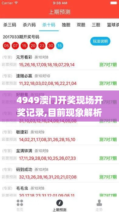 4949澳門開(kāi)獎(jiǎng)現(xiàn)場(chǎng)開(kāi)獎(jiǎng)記錄,目前現(xiàn)象解析描述_品牌版EKN9.68