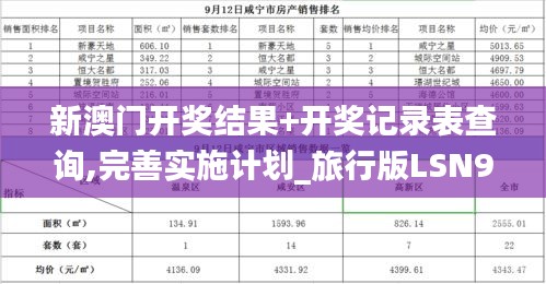 新澳門開獎結(jié)果+開獎記錄表查詢,完善實施計劃_旅行版LSN9.58