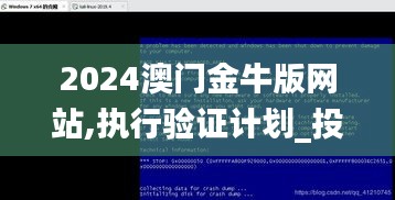 2024澳門金牛版網(wǎng)站,執(zhí)行驗(yàn)證計(jì)劃_投影版MIS9.96