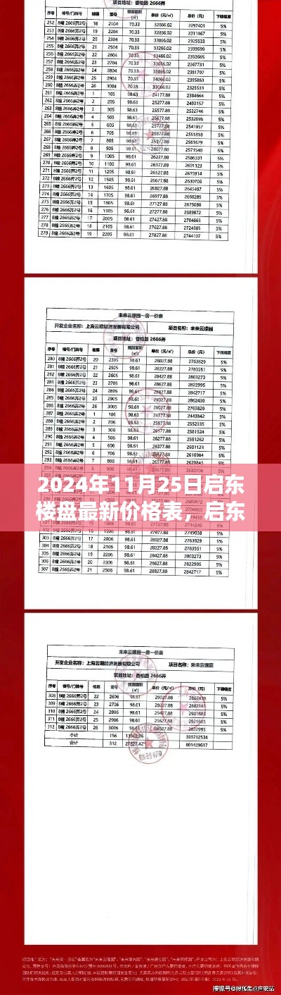 2024年啟東樓盤最新價(jià)格表，探尋未來居住新坐標(biāo)