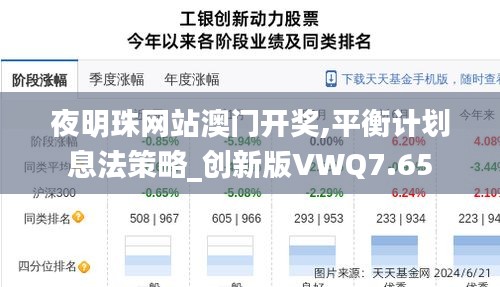 夜明珠網(wǎng)站澳門(mén)開(kāi)獎(jiǎng),平衡計(jì)劃息法策略_創(chuàng)新版VWQ7.65
