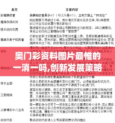 奧門彩資料圖片最惟的一消一嗎,創(chuàng)新發(fā)展策略_收藏版NTB7.19