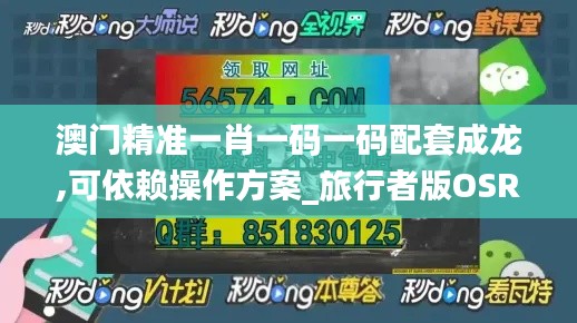 澳門精準(zhǔn)一肖一碼一碼配套成龍,可依賴操作方案_旅行者版OSR7.62