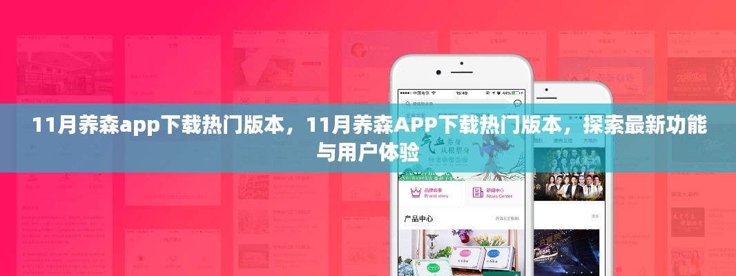 11月養(yǎng)森APP熱門版本下載，探索新功能與極致用戶體驗
