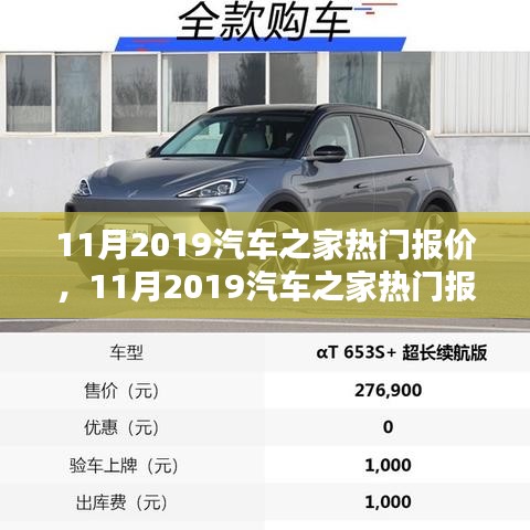 11月2019汽車之家熱門報價解析，新動向與熱門車型概覽