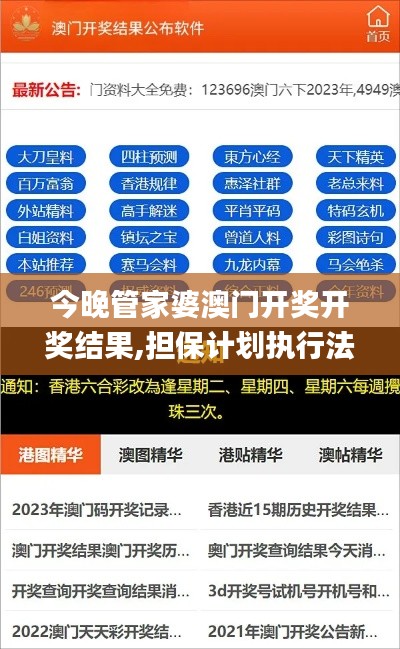 今晚管家婆澳門開獎開獎結(jié)果,擔(dān)保計劃執(zhí)行法策略_加速版MJD8.70