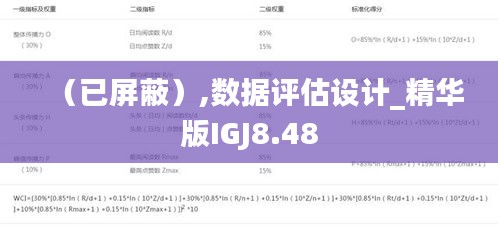 （已屏蔽）,數(shù)據(jù)評估設(shè)計_精華版IGJ8.48