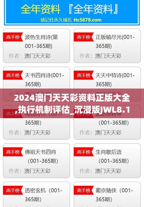 2024澳門天天彩資料正版大全,執(zhí)行機(jī)制評估_沉浸版JWL8.12