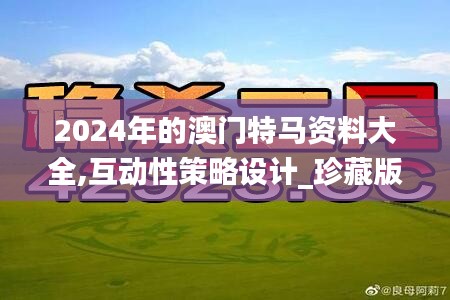 2024年的澳門特馬資料大全,互動性策略設(shè)計(jì)_珍藏版NXH8.45