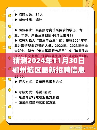 2024年鄂州城區(qū)招聘展望與深度評測，最新信息及未來趨勢預測