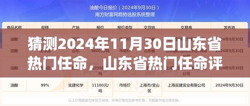 山東省熱門任命展望與深度分析，揭秘2024年11月30日的預(yù)測與評測報告