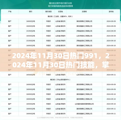 掌握熱門技能，2024年11月30日熱門任務(wù)全攻略詳解