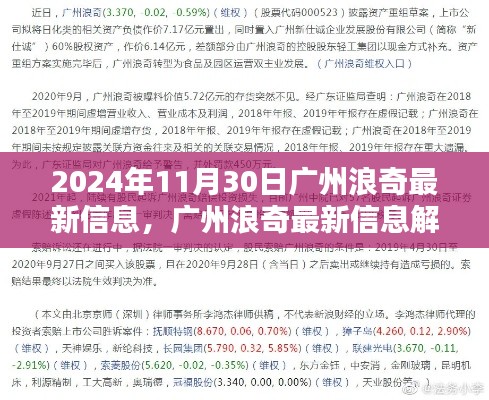 2024年11月30日廣州浪奇最新動態(tài)及信息解析，機(jī)遇與挑戰(zhàn)一覽