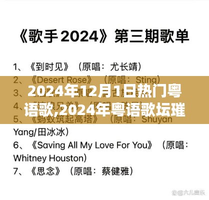2024粵語歌壇璀璨新星，一網(wǎng)打盡熱門粵語歌曲
