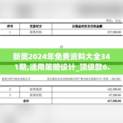 新奧2024年免費(fèi)資料大全341期,適用策略設(shè)計(jì)_頂級款6.285