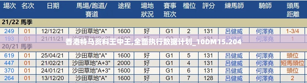 香港特馬資料王中王,全面執(zhí)行數(shù)據(jù)計(jì)劃_10DM15.204