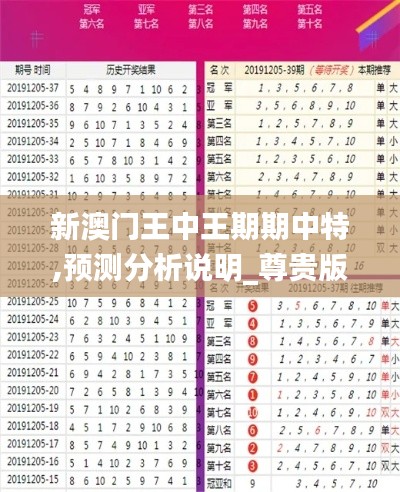 新澳門王中王期期中特,預(yù)測(cè)分析說明_尊貴版3.895