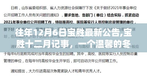 寶勝十二月記事，溫馨冬日公告背后的故事揭秘