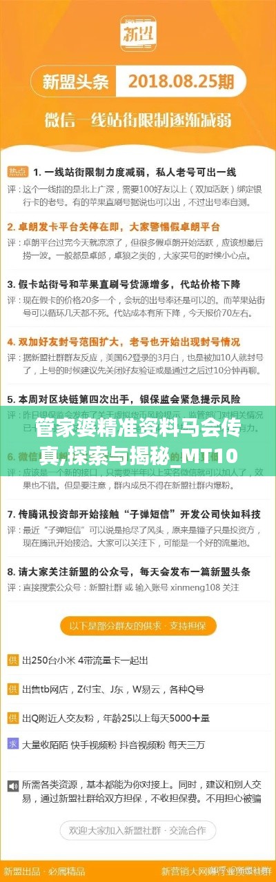管家婆精準(zhǔn)資料馬會(huì)傳真,探索與揭秘_MT10.877