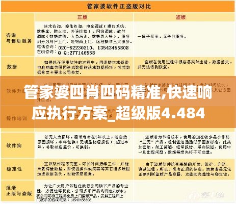 管家婆四肖四碼精準(zhǔn),快速響應(yīng)執(zhí)行方案_超級(jí)版4.484