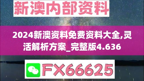 2024新澳資料免費(fèi)資料大全,靈活解析方案_完整版4.636