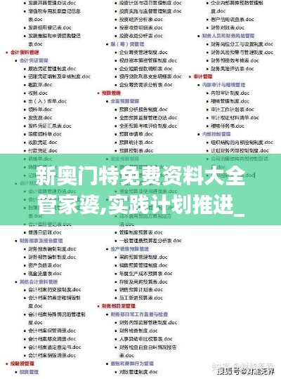 新奧門特免費(fèi)資料大全管家婆,實(shí)踐計劃推進(jìn)_定制版8.101