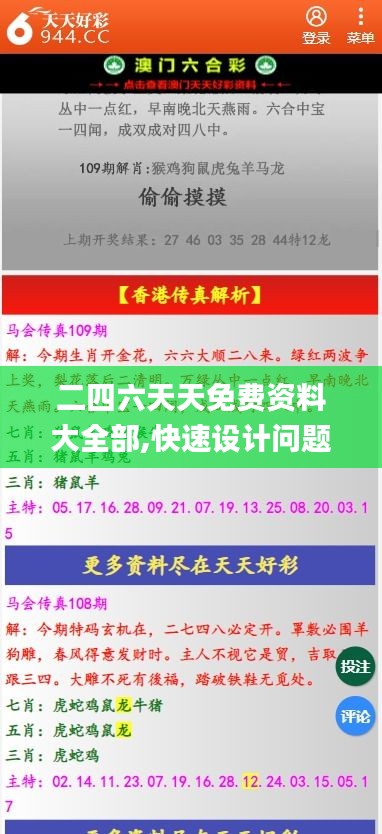 二四六天天免費(fèi)資料大全部,快速設(shè)計(jì)問題解析_DP3.950