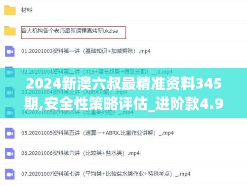 2024新澳六叔最精準(zhǔn)資料345期,安全性策略評估_進(jìn)階款4.979
