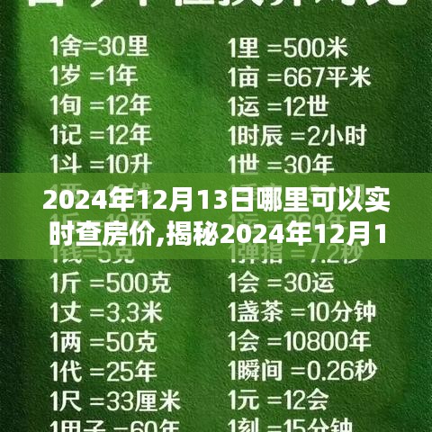 揭秘，2024年12月13日實(shí)時(shí)查房價(jià)的最佳平臺與渠道
