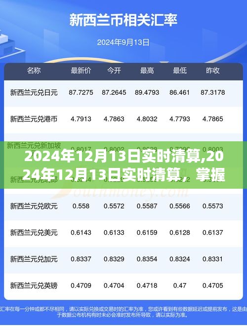 掌握金融動(dòng)態(tài)，2024年12月13日實(shí)時(shí)清算流程詳解