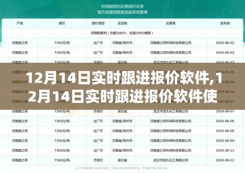 12月14日實(shí)時(shí)跟進(jìn)報(bào)價(jià)軟件使用指南，全方位教程，從入門到進(jìn)階