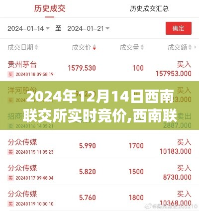 2024年12月14日西南聯(lián)交所實時競價，開啟交易新紀元