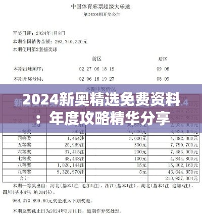 2024新奧精選免費(fèi)資料：年度攻略精華分享