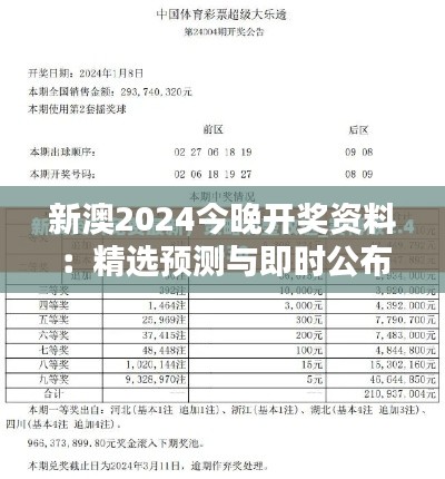 新澳2024今晚開獎(jiǎng)資料：精選預(yù)測與即時(shí)公布