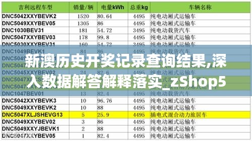 新澳歷史開獎記錄查詢結(jié)果