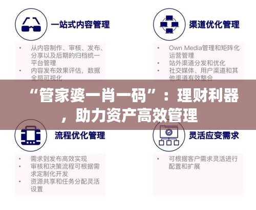 “管家婆一肖一碼”：理財利器，助力資產(chǎn)高效管理