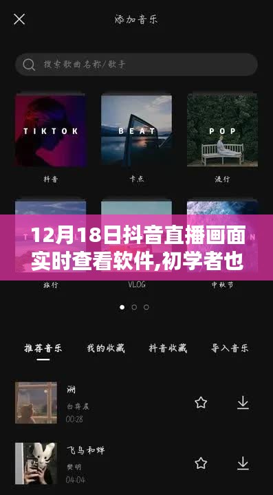 初學(xué)者必備！12月18日抖音直播畫(huà)面實(shí)時(shí)查看軟件使用指南與全攻略