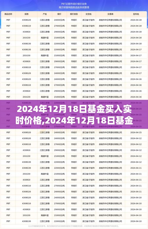 市場風(fēng)云下的投資焦點(diǎn)，2024年12月18日基金實(shí)時(shí)買入價(jià)格解析