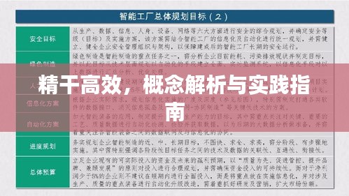 精干高效，概念解析與實(shí)踐指南
