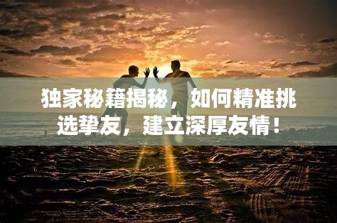 獨家秘籍揭秘，如何精準(zhǔn)挑選摯友，建立深厚友情！