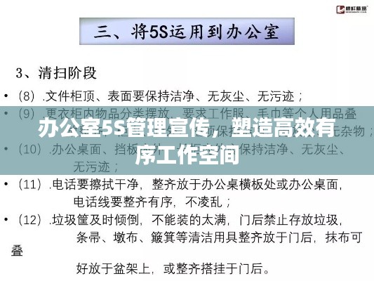 辦公室5S管理宣傳，塑造高效有序工作空間